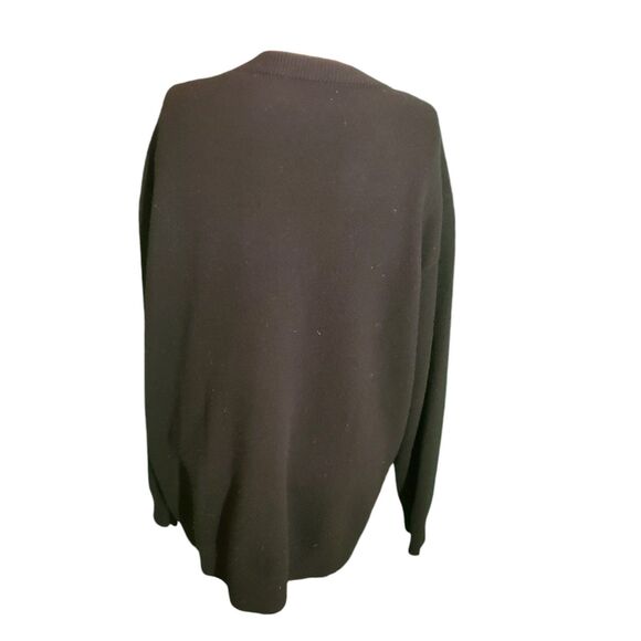 Aritzia Babaton Wool Cashmere Cardigan Sweater Heavyweight Sweater Black Sz 3/L - Picture 3 of 7